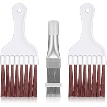 3 Pieces Air Conditioner Condenser Fin Cleaning Brush, Stainless Steel Air Conditioner Fin Cleaner, Refrigerator Coil Cleaning Whisk Brush