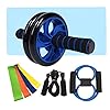 Weiyiroty Core Strength Training Sets 4 Stks, Volledige Body Workout Abdominale Training Roller Wheel Skipping Rope…