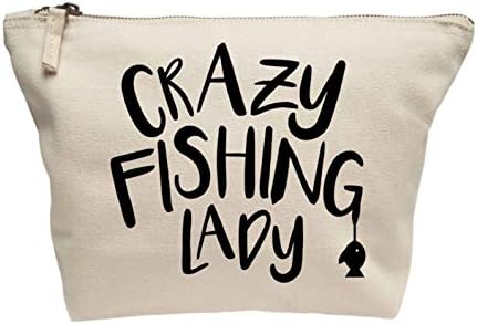 Flox Creative Makeup Bag Crazy Fishing Lady Natural