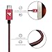 RAMPOW USB Cord 6ft [Red] QC 3.0 Heavy Duty Braided Micro USB Cable/Samsung USB Cable - Sync and Charge Compatible with Android Devices, Galaxy S7/S6, Sony, Motorola and More