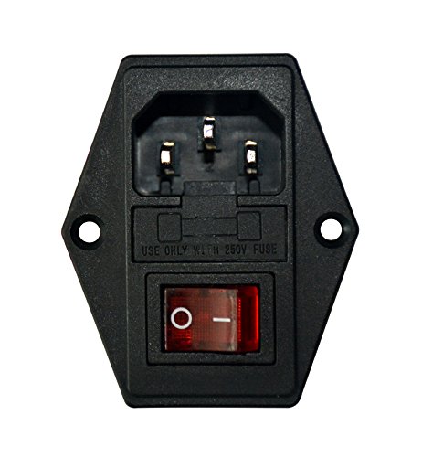 HONGYETAJA Inlet Module Plug 10A Fuse Switch UR and CE Certification Male Power Socket 10A 250V 3 Pin IEC320 C14