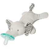 Mary Meyer WubbaNub Soft Toy and Infant Pacifier, Afrique Elephant