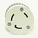 Superior Electric YGA017F Twist Lock Electrical Receptacle 3 Wire, 30 Amps, 250V, Nema L6-30R, Black
