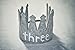 Toddler Third Crown Birthday Gray White Party I am 3 B-Day Hat Girl Boy