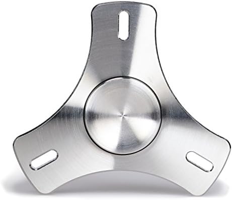 Fidget Spinner EDC Tri-Compass Premium Stainless Steel Metal CNC. Handheld and Table Top Design - Perfect for Stress, Boredom, Work, ADHD ADD Autism