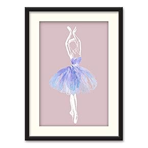 SIGNFORD Black Framed Canvas Wall Art Elegant Ballerina...