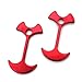8Pcs Red Aluminum Alloy Tent Rope Adjuster Fish Bone Nails Tent Wind Rope Anchor Hook Tensioner Cord Wrap Tool for Outdoor Camping Hiking Travel Tent Accessories