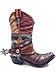 Texas Lone Star Cowboy Boot with Spur Vase Planter for Western Decor
