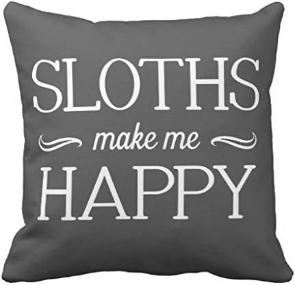 Amazon Com Cukudy Sloths Happy Throw Pillows For Couch Home