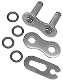 RK Racing Chain 520SO O-Ring Chain Steel Finish Clip-Type Connecting Link