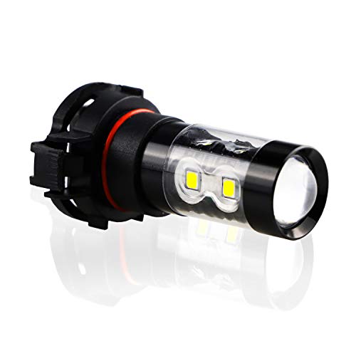 Dantoo 2 x 2504 LED 12276 PSX24W Fog Light Bulbs Extremely Bright 6000K 10 SMD LED Bulbs Fog Light Lamp Replacement for DRL or Fog Lights, Xenon White