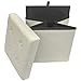 Sorbus Storage Ottoman Bench, Folding Cube Ottoman, Great for Hassock, Foot Stool, Seat, Coffee Table, Storage Chest, and More Contemporary, Faux Leather (Beige)