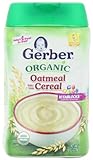 Gerber Organic Single-Grain Oatmeal Baby Cereal, 8 Ounce (Pack of 6)