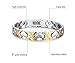 Womens Love Heart Magnetic Therapy Stainless Steel Link Bracelet in Fine Gift Box, Gold Plated