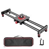 Neewer Camera Slider Carbon Fiber Dolly Rail, 19.7 inches/ 50 Centimeters with 4 Bearings for Smartphone Nikon Canon Sony Camera 12lbs Loading