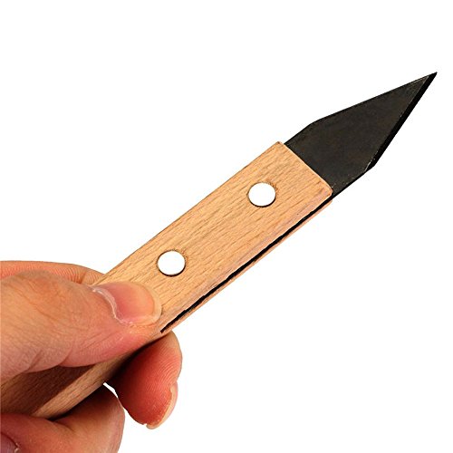 Lautechco 8 in 1 Wooden Handle Pottery Wheel Ceramic Tools Pottery Craft Carving Shaping Trimming Tools - Thumbnail 6