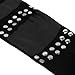 Urparcel Women Black Punk Knee Rivet Stud Spike PU Leather Inset Legging FFT115