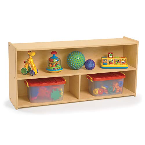 Angeles Value Line Toddler 2-Shelf Storage - 48" by 12" by 23" - Perfect for Books, Puzzles, General Supplies - Low Height Ideal for Young Children to Access Contents - Easy to Assemble and Clean