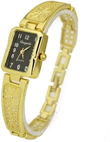 Fashion Women's Quartz Elegant Arabic Numbers Analog Display Gold Bracelet Watches