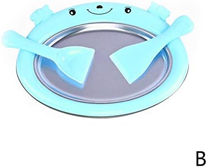 JOAN DOMINGUEZ Instant Ice Cream Maker Yogurt Sorbet Gelato Ice Roll DIY Maker Pan (Blue)