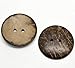 PEPPERLONELY Brand 20PC Brown Coconut Shell 2 Holes Sewing Buttons Scrapbooking 44mm(1-3/4 Inch)