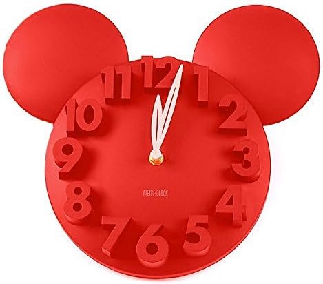 GCA Modern Design Big Digit 3D Wall Clock Home Decor Decoration (Red)