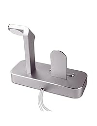 Soporte para reloj Apple ARCHEER 2 en 1 con puerto de carga y cable de carga para iPhone 7  6S 6S plus 6 6 plus 5S 5, Gris