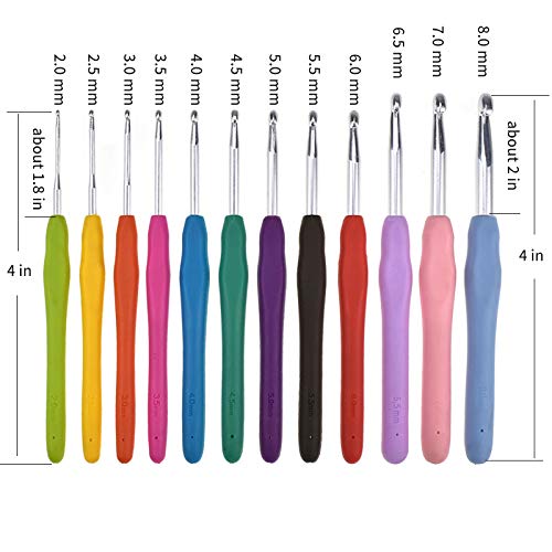 2 Crochet+Various+Needles+Sunrans+Ergonomic