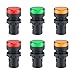 uxcell 6Pcs Red Green Yellow Indicator Light AC/DC 12V, 22mm Panel Mount, for Electrical Control Panel, HVAC, DIY Projects