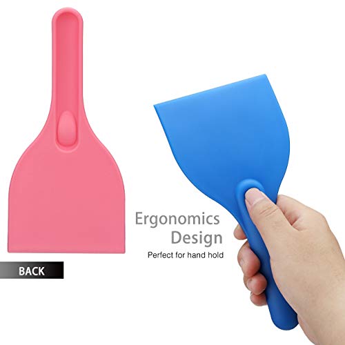 1 Scraper+Plastic+Cleaning+Heavy+Duty+Blue+Pink