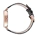 WRISTOLOGY Olivia Womens Watch Scallop Rose Gold Boyfriend Ladies Black Leather Strap Band