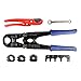 IWISS PEX Pipe Crimping Tool Kit for 3/8,1/2,3/4,1-inch Copper Ring with Free Gauge&Pex Pipe Cutter for All US F1807 Standards