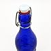 Modern Home 1L/34oz Culaccino Swing Top Round Glass Bottle - Smooth Cobalt Blue - Set of 2