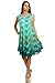 Sakkas 15803 - Nora Sleeveless Embroidered Short Tie Dye Caftan Dress/Cover up - Green - OS