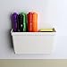 Magnetic Dry Erase Marker Holder,White Magnetic Dry Eraser Organizer Mount Tray Rack for Whiteboard,Bonus 1 pcs Magnetic Whiteboard Erasers