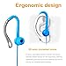 MAXROCK (TM) 3.5mm Jack Stereo Sport Overear Headphones with Microphone and Volume Remote Control for Cellphones, Tablets.(Blue)