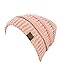 NYfashion101 Exclusive Unisex Two Tone Warm Cable Knit Thick Slouch Beanie Cap, 2 Tone Rose