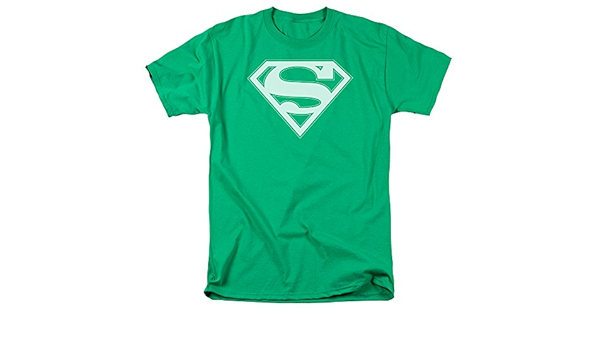 Superman T-Shirt Green \u0026 White Shield 