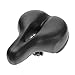 OUTERDO Dual Spring Design Big Bum Extra Comfort Bicycle Bike Saddle Seat 25 * 20cm Black black