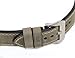 Gray 24mm Genuine Leather Wristwatch Watch Band Oil Tan Vintage Watchband for Men with Stainless Buckle