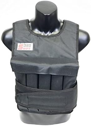 Swift360 Weighted Vest for Men 20/40lbs Adjustable Female Fitness Gear Cross-fit Training Workout Black