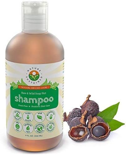 Probiotic Sensitive Skin Organic Shampoo [Unscented] – Raw Probiotic Soapberry Formula (pH Balanced) for Dry Hair, Dandruff & Itchy Scalp – Wild Plants Selected for Eczema, Psoriasis & Dandruff