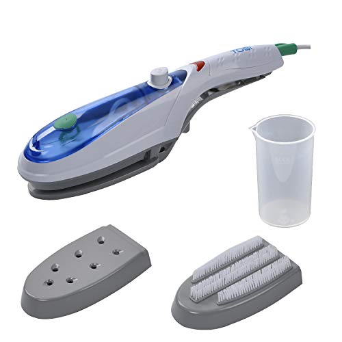 Oranlife Clothes Steamer Electric Fast Heat-up Powerful Steam Iron for Home Travel Hand-held Fabric Steamer Brush, Filling Cup, Instructional Manual Included, Blue