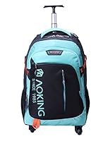 AOKING 20/22 Inch Water Resistant Travel School Business Rolling Wheeled Backpack with Laptop Compartment (Green, AOKING 20/22 Inch Water Resistant Travel School Business Rolling Wheeled Backpack with Laptop Compartment (Green,