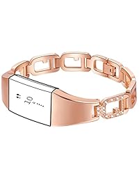 correas de metal accesorio para Fitbit Charge 2, joyería clásica reloj brazalete FitBit Charge 2 Fitbit Charge 2 correa Charge 2 correas, talla única (6.3 pulgadas a 6.9 pulgadas)