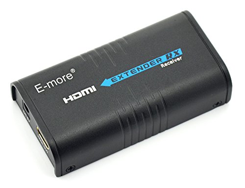 E-More New LKV373 HDMI 1080P Receiver Over Ethernet LAN RJ45 CAT5E CAT6 For HD 1080P DVD PS3 Projector up to 100-120 meters Unlimited Extender HD011H-H23 (Receiver)