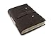 Kathmandu Valley Co. Nepali Traveler Vintage Leather Journal with Handmade Lokta Paper, 5x8 inch Office Notebook Planner, Made in the Himalayas of Nepal, Dark Brown Walnut