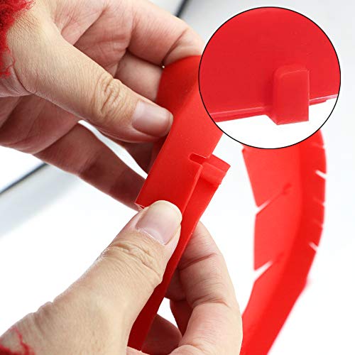 Owevvin 4 Pack Red Silicone Pie Protectors - Food Grade Silicone Pie Crust Shield Adjustable Crust Protector BPA-free FDA Food Safe Pie Ring Fit 8 Inch to 11.4 Inch Diameter Pies - Thumbnail 4