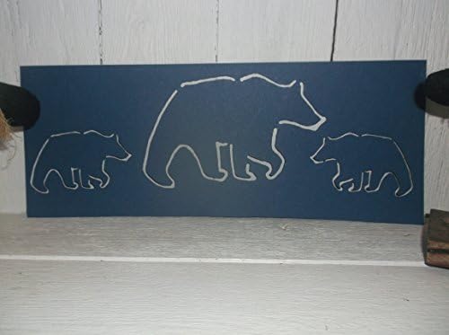 Vintage look 3 BEARS MAMA BEAR BABY BEARS cardstock STENCIL old timey farmhouse primitive for painting on paper, wood