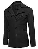 Youstar Men's Men's Classic Wool Blend Coat